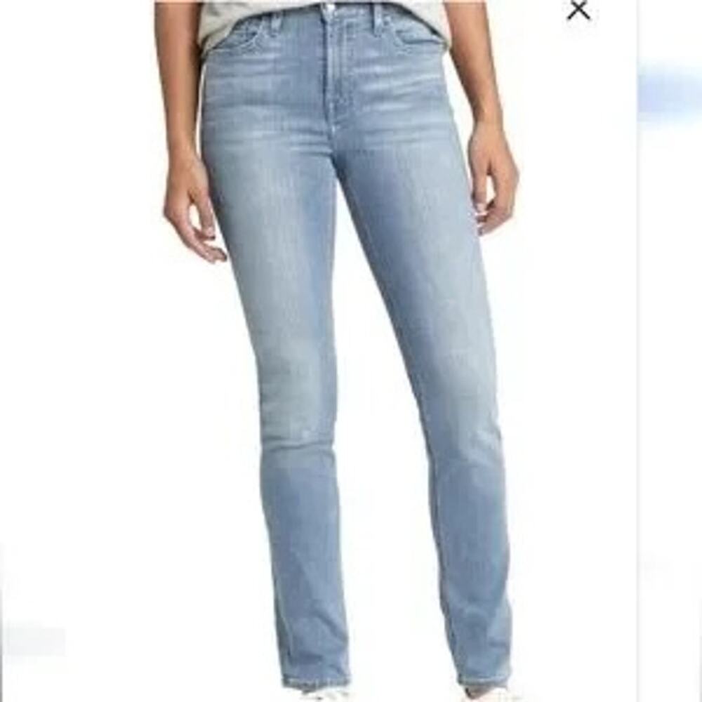 JEN 7 by 7 FOR ALL MANKIND NEW Light Wash Slim Straight Size 0